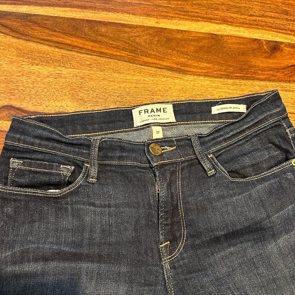 FRAME Dark Wash Jeans - Great Condition - Le Skinny Model, MADE IN USA